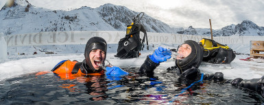 Plongée sous glace tignes