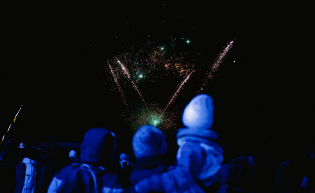 Feu d'artifice de Noël à Tignes