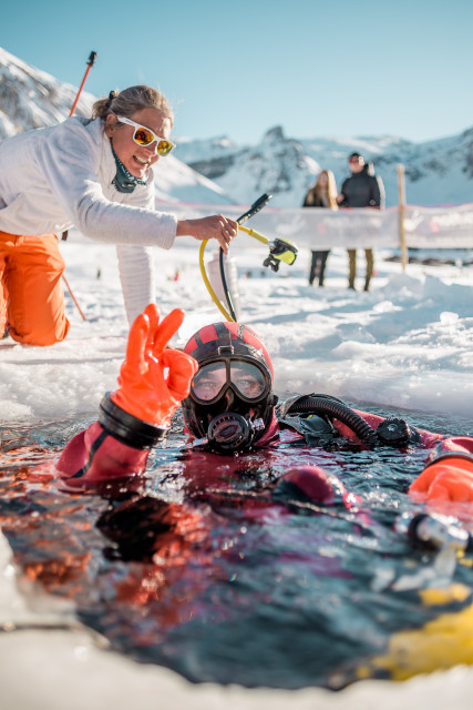 plongée sous glace tignes