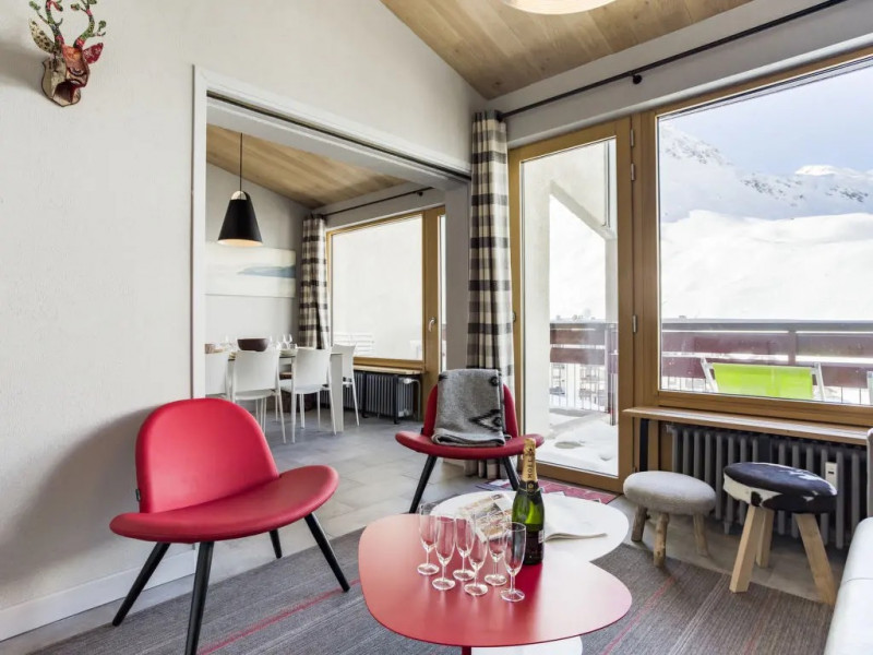 Double balcon ensoleillé location-appartement-hauts de val claret-ski-tignes
