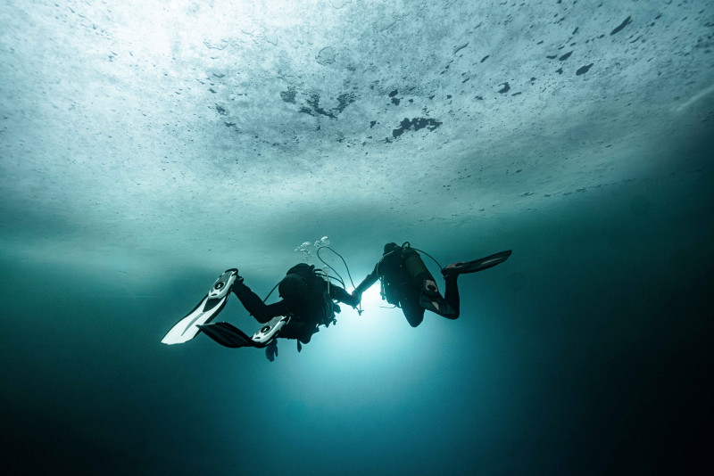 plongée sous glace