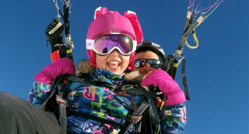 Tignes-parapente vol enfant